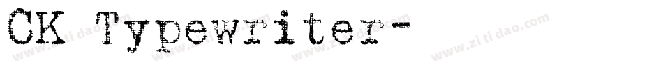 CK Typewriter字体转换